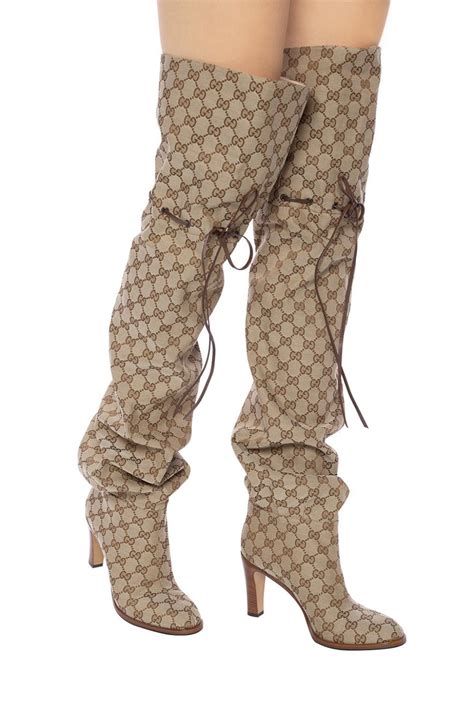 fake gucci knee high boots|Gucci thigh high boots sale.